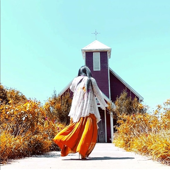 Embroidered Bohemian Crochet Kimono Duster - Picture 2 of 10